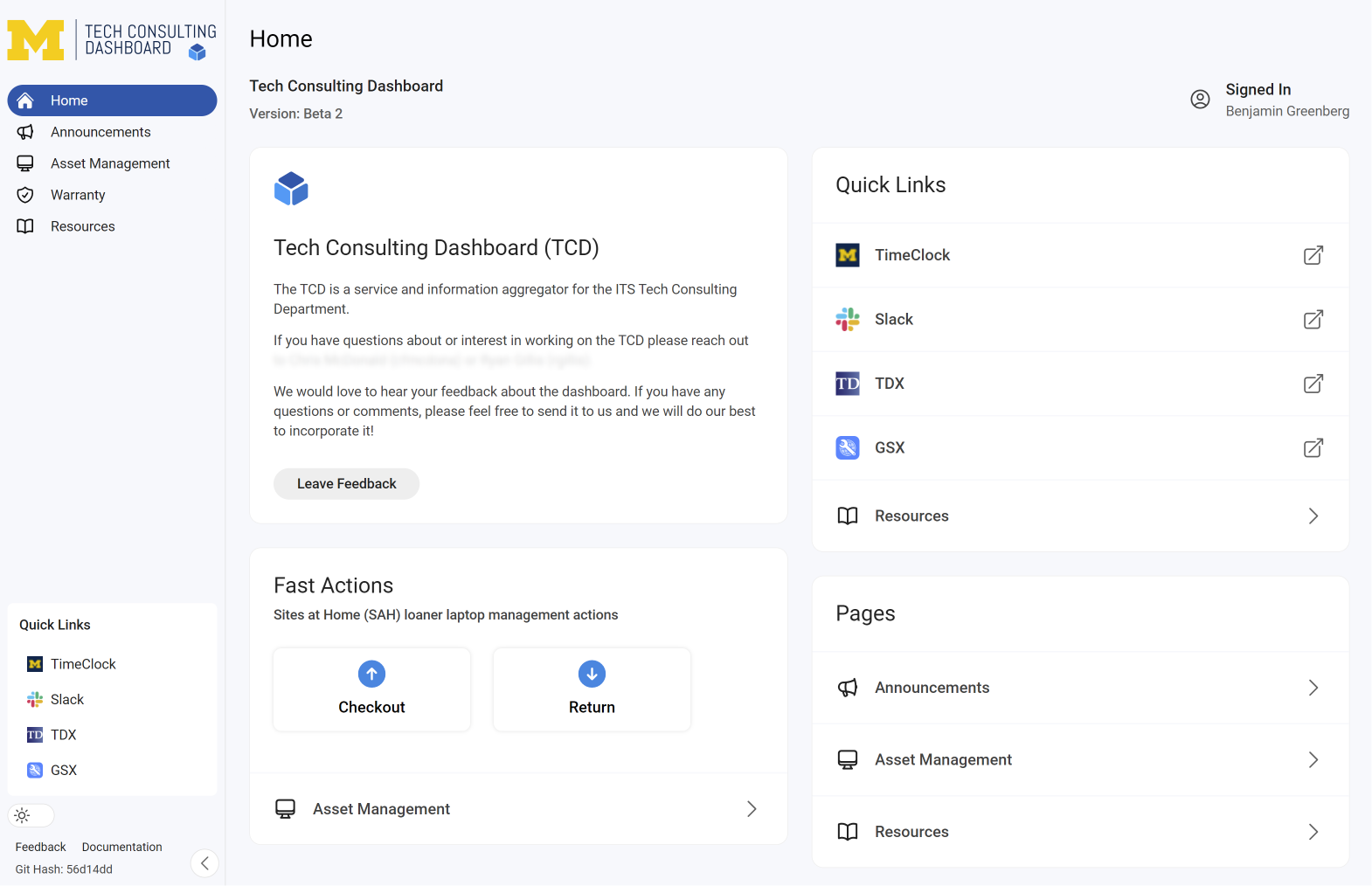 Tech Consulting Dashboard Homepage